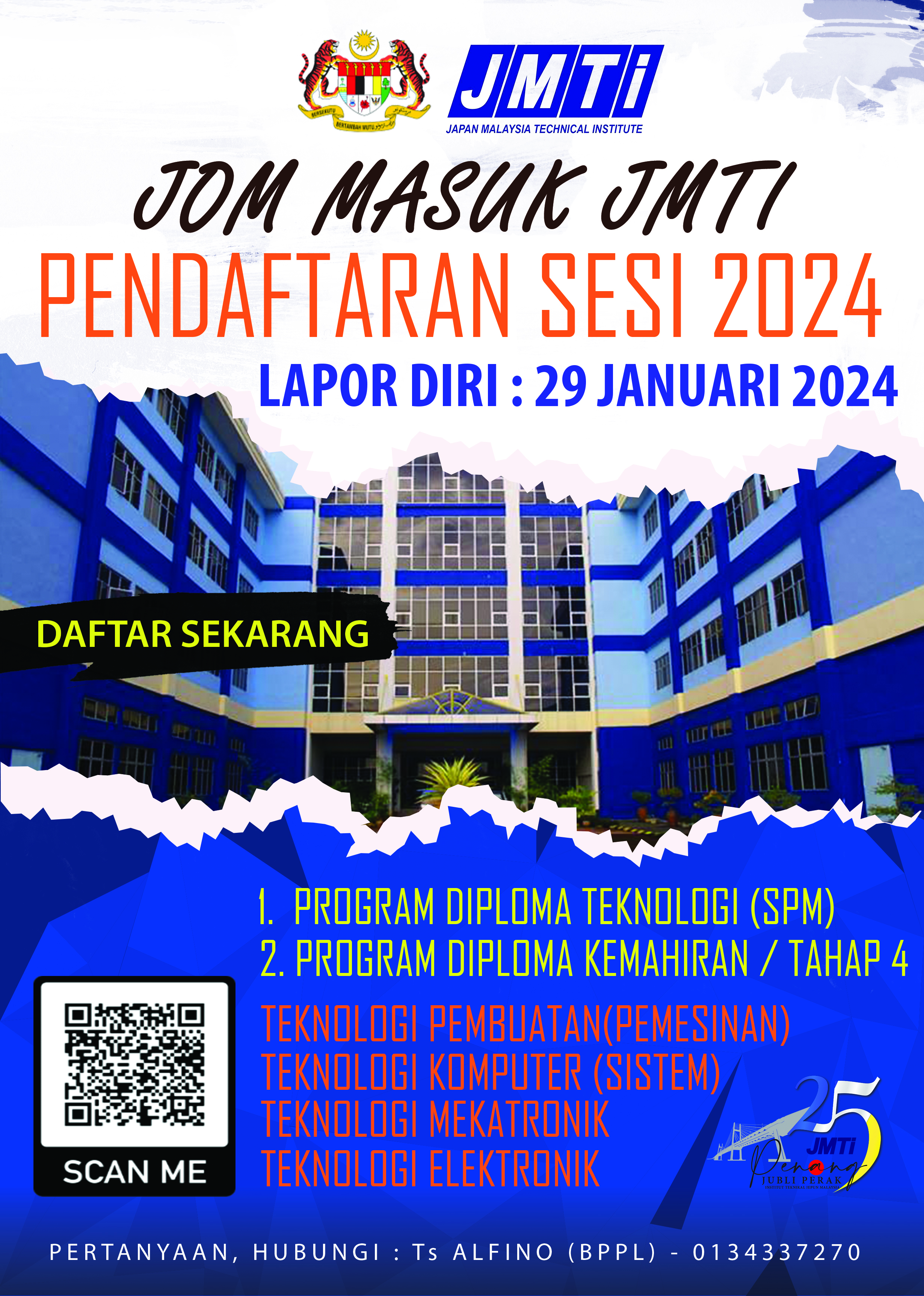 IKLAN KEMASUKAN KE JMTI SESI 1/2024 Image