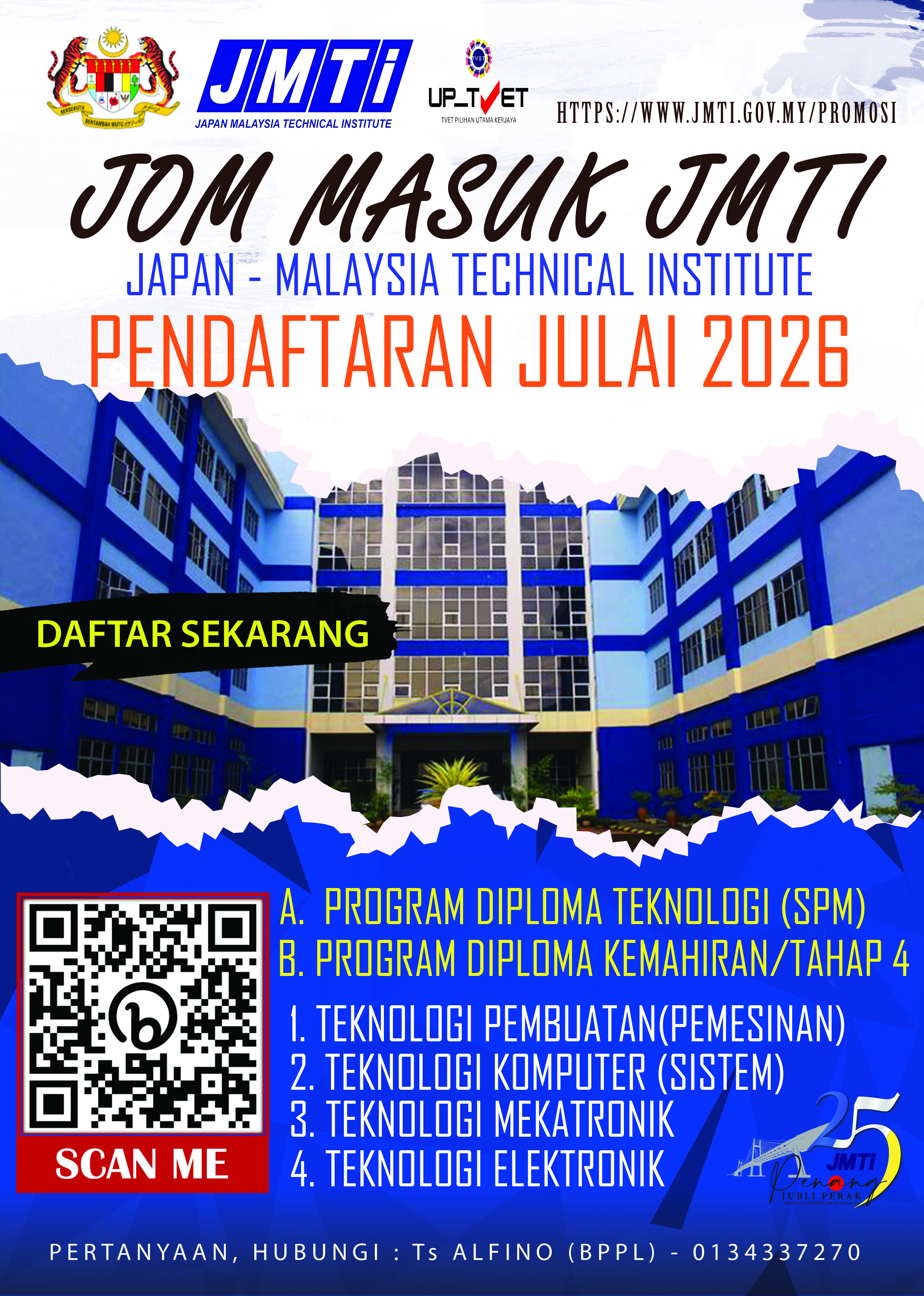 IKLAN KEMASUKAN KE JMTI SESI 2/2026 Image